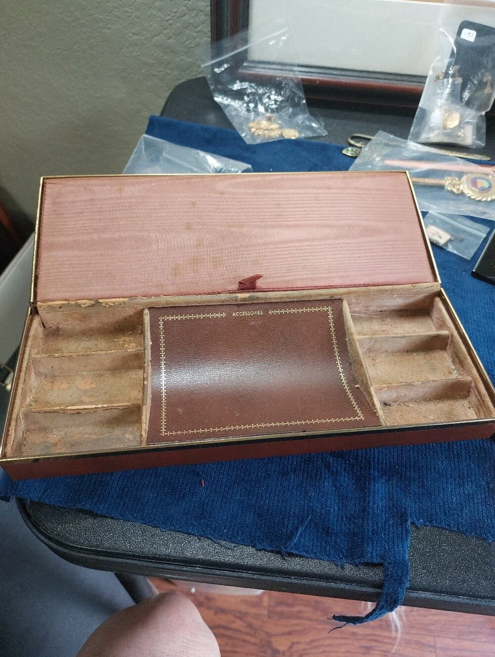 Vintage MCM Men’s Jewelry Valet Box Lot of 2 – Shields & Swank Restoration/Craft